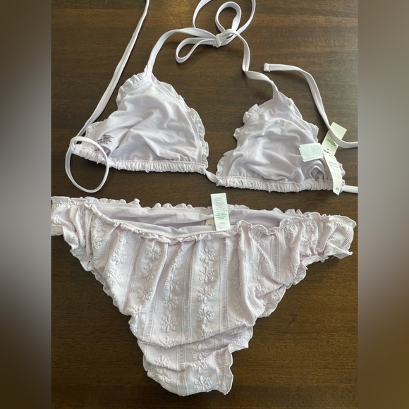2/$20 🏷️ 💗 NWT Aerie Eyelet Cheeky Bikini set XL - Picture 8 of 11